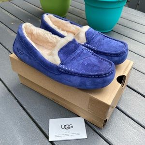 UGG Authentic Violette Slipper BLUE SUEDE Size 7